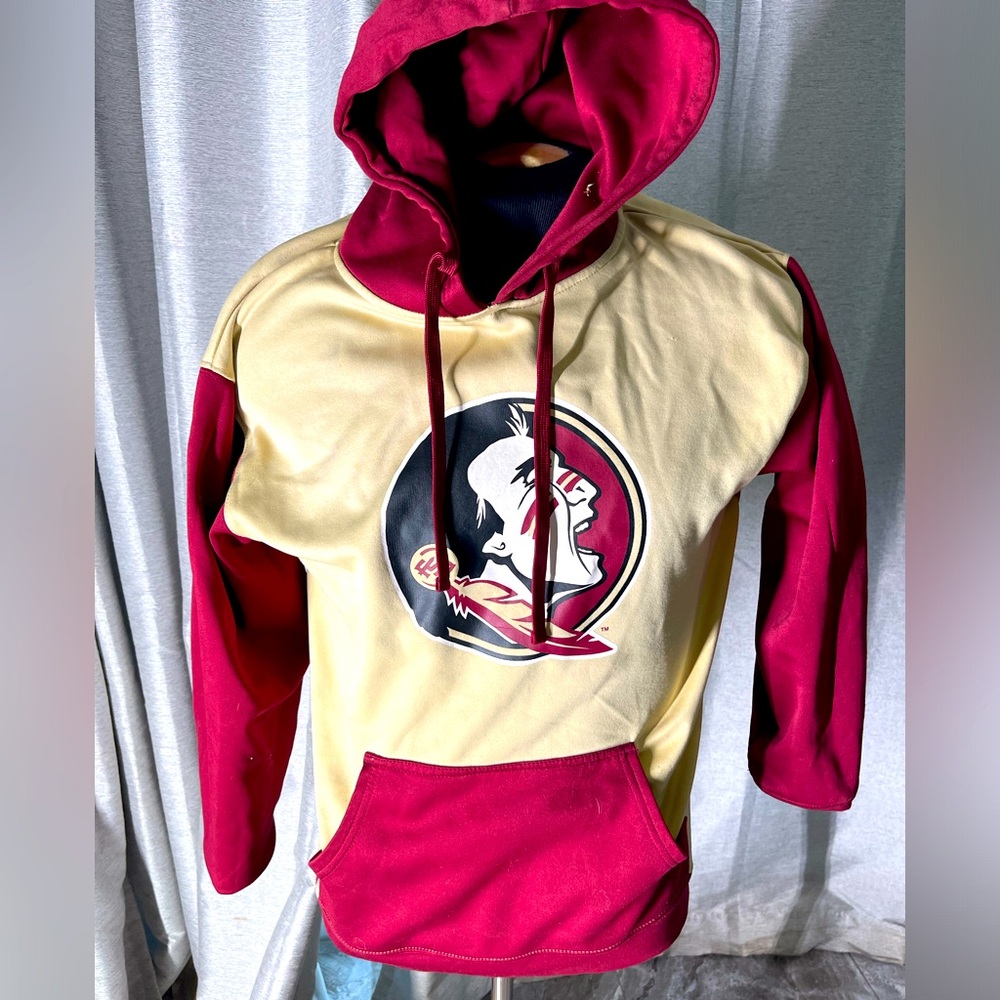 FLORIDA STATE LADIES LONG SLEEVE PULLOVER HOODIE BY: KIGHT WARE SIZE: m